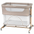 MoMi 4 az 1-ben Smart Bed, állítható magasságú, poliészter/acél váz, 15 kg, bézs