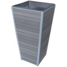 Monaco WPC oszlopos kaspó 27 cm x 27 cm x 44 cm antracit kerti dekoráció