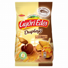 Mondelez Hungária Kft. Győri Édes Duplajó kakaós bevonómasszával talpán mártott, omlós, mézes keksz 150 g csokoládé és édesség