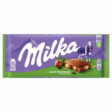 Mondelez Hungária Kft. Milka alpesi tej felhasználásával készült tejcsokoládé egész mogyoróval 100 g csokoládé és édesség