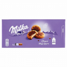 Mondelez Hungária Kft. Milka Choco Mini Stars tejes krémmel töltött keksz tejcsokoládéval 185 g csokoládé és édesség