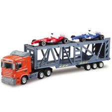 Mondo Toys Autószállító kamion két versenyautóval kisautó 1/64 - Mondo Motors autópálya és játékautó