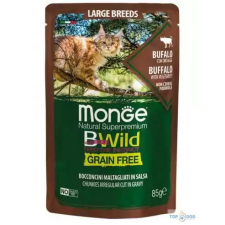 Monge BWild Grain Free Cat 85g Large Breed Bölény és zöldségek macskaeledel