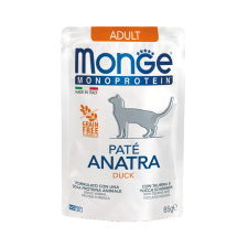 Monge Cat Monoprotein Pate Adult Macskaeledel (Kacsa) – 85 g macskaeledel