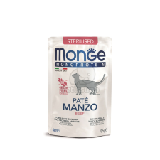  Monge Cat Monoprotein Paté Sterilised - marha 85 g macskaeledel