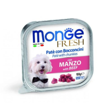 Monge Dog Fresh Paté & Chunkies marha 100g kutyaeledel