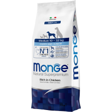Monge Dog Natural Superpremium Medium Puppy &amp; Junior Száraz Kutyatáp – 12 kg kutyaeledel