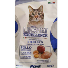 MONGE LECHAT EXCELLENCE STERILIZED Chicken 400g 35/11 szuperprémium macskatáp macskaeledel