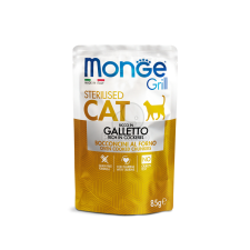 Monge Monge Grill Cat Sterilised Kakashúsos Falatok Aszpikban 85 g macskaeledel