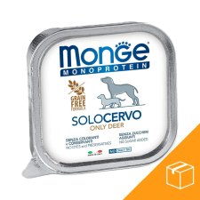 Monge Monoprotein Pate Alutálcás Kutyaeledel (100% Szarvas) - 24x150 g kutyaeledel