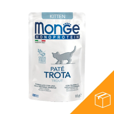 Monge Monoprotein Pate Kitten Macskaeledel (Pisztráng) - 28x85 g macskaeledel