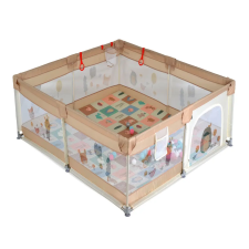 Moni GAMEZONE összecsukható járóka szőnyeggel, 60 labdával 120x120 járóka