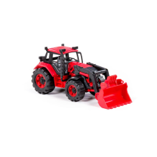 Moni Polesie 91864 tolólapátos traktor piros autópálya és játékautó