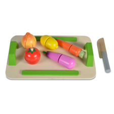  Moni Toys Fajáték fa szeletelhető zöldség szett konyhakészlet
