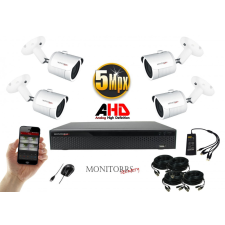 Monitorrs Security - AHD kamerarendszer 4 kamerával 5 Mpix - 6041K4 megfigyelő kamera