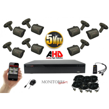  Monitorrs Security - AHD kamerarendszer 7 kamerával 5 Mpix - 6042K7 megfigyelő kamera
