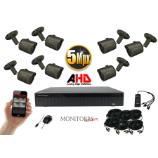 Monitorrs Security - AHD kamerarendszer 7 kamerával 5 Mpix - 6042K7 megfigyelő kamera