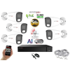  Monitorrs Security - AI Hybrid Light IP kamerarendszer 5 kamerával 5 Mpix WT - 6143k5
