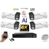  Monitorrs Security - AI Hybrid Light IP Park kamerarendszer 4 kamerával 8 Mpix - 6070k4