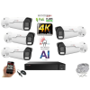  Monitorrs Security - AI Hybrid Light IP Park kamerarendszer 5 kamerával 8 Mpix - 6070k5