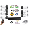  Monitorrs Security - AI IP Aktív kamerarendszer 7 kamerával 5 mpix WTube - 6079K7