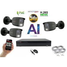  Monitorrs Security - AI IP kamerarendszer 3 kamerával 5 Mpix GT - 6373K3 megfigyelő kamera