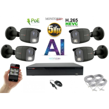Monitorrs Security - AI IP kamerarendszer 4 kamerával 5 Mpix GT - 6373K4 megfigyelő kamera