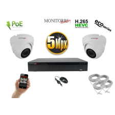  Monitorrs Security - IP Dóm kamerarendszer 2 kamerával 5 Mpix WD - 6080K2 megfigyelő kamera