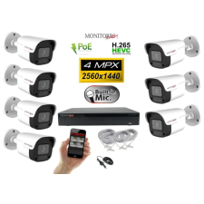  Monitorrs Security - IP kamerarendszer 7 kamerával 4 Mpix - 6024K7 megfigyelő kamera
