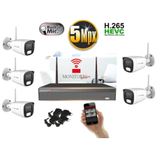 Monitorrs Security - Wifi IP kamerarendszer 5 kamerával 5 Mpix - 6121K5 megfigyelő kamera