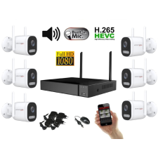 Monitorrs Security - Wifi IP kamerarendszer 6 kamerával 2 Mpix, aktív - 6124K6 megfigyelő kamera