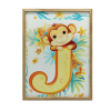 MONKEY WALL PLAKÁT J BETŰ FA KERETTEL 50x70 CM