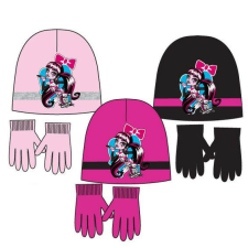 Monster High gyerek sapka + kesztyű szett 52-54 cm gyerek sapka