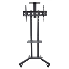  Mont Dolent MD8046 32&quot;-65&quot; Kerekes TV tartó padlóállvány - Fekete tv állvány és fali konzol