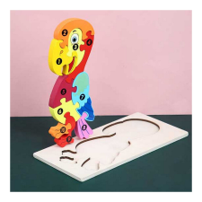 Montessori 3D fa kirakós, puzzle Papagáj puzzle, kirakós