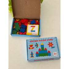  Montessori fa kirakó - Picture puzzle game - kék puzzle, kirakós