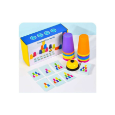  Montessori Toys Stack Cup játék kártyával társasjáték