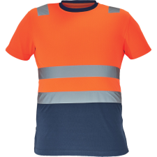  MONZON Hi-Vis póló narancs-navy 4XL láthatósági ruházat