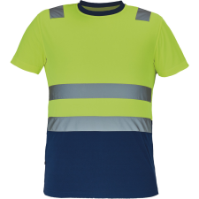  MONZON Hi-Vis póló sárga-navy 4XL láthatósági ruházat