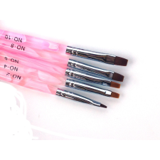 Moonbasa Építő zselé ecset (pink) #6 műkörmös ecset