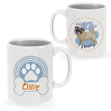  Mopsz bögre egyedi névvel bögrék, csészék