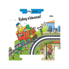  Móra Könyvkiadó - Pálya és puzzle Robog a kisvonat! gyermek- és ifjúsági könyv
