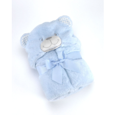 Mora POMPON BEAR P86 pléd 75*95 05-blue - dobozos babaágynemű, babapléd