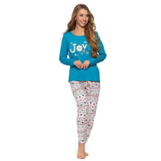 Moraj Christmas Joy női pizsama, türkizzöld XL