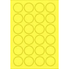 MOS Etikett címke színes kör 40 mm-es átmérő kerek sárga 24 db/ív, 25 ív/csomag (raktáron)