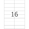 MOS Etikett címke univerzális 105X37 mm szegély nélkül 16 db/ív, 1600 db/csomag