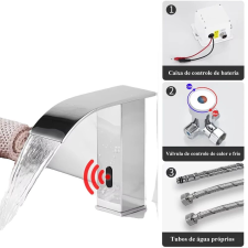  Mosócsaptelep, Automata érzékelő, Egylyukú beépítés, Króm 15cm csaptelep