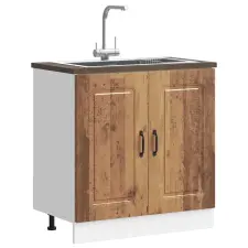  Mosogató aljzat szekrény Kalmar régi fa 80x46x81,5cm műanyag fa bútor