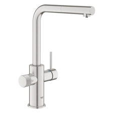 Mosogató csaptelep GROHE GROHE Blue Pure 2022 kihúzható zuhanyzóval szuperacél 30590DC0 csaptelep