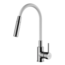 Mosogató csaptelep S-Line Pro szilikon karral fehér / króm SIKOBSLPRO290B2F csaptelep